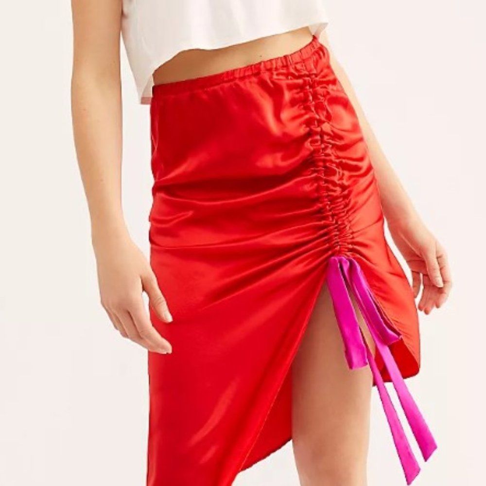 *ISO*Free People Silk Cindy Skirt